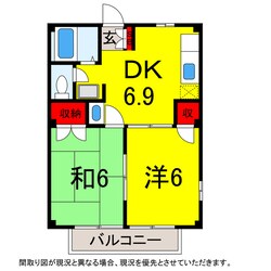 クレインめいわＤの物件間取画像